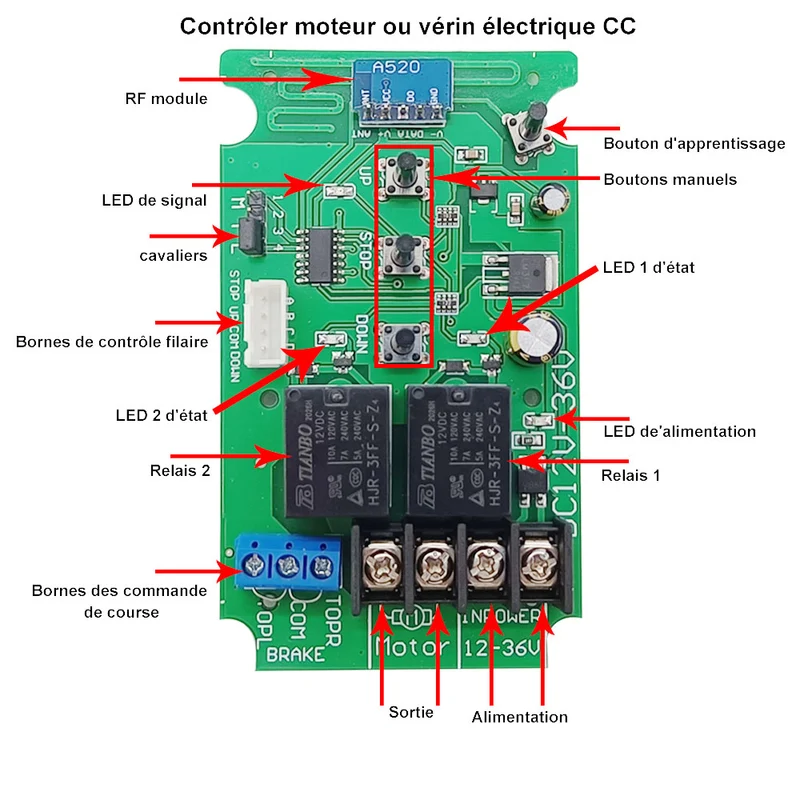12V 24V Vérin Électrique 200kg Course 300 mm avec Télécommande (Modèle: 0020572)