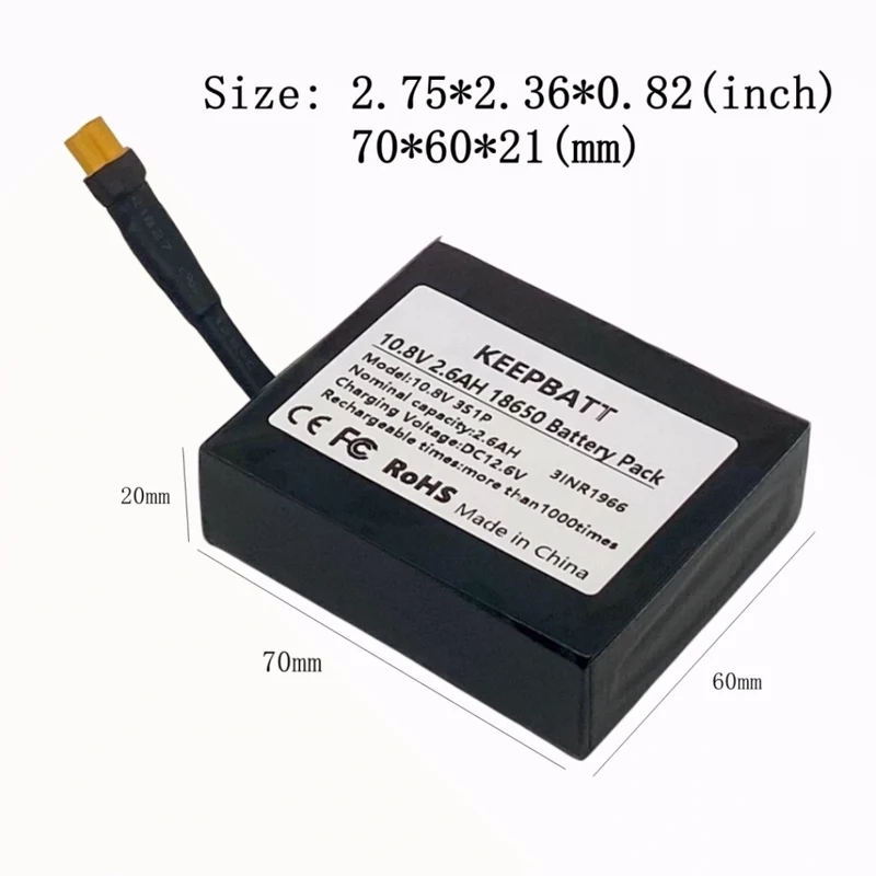 10.8V 2.6Ah Battery for Razor Electric Party Pop Electric Tekno Scooter