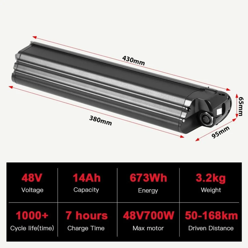 48V 14Ah Battery for Aventon 500.2 500.3 500.3 Step-Through Ebike