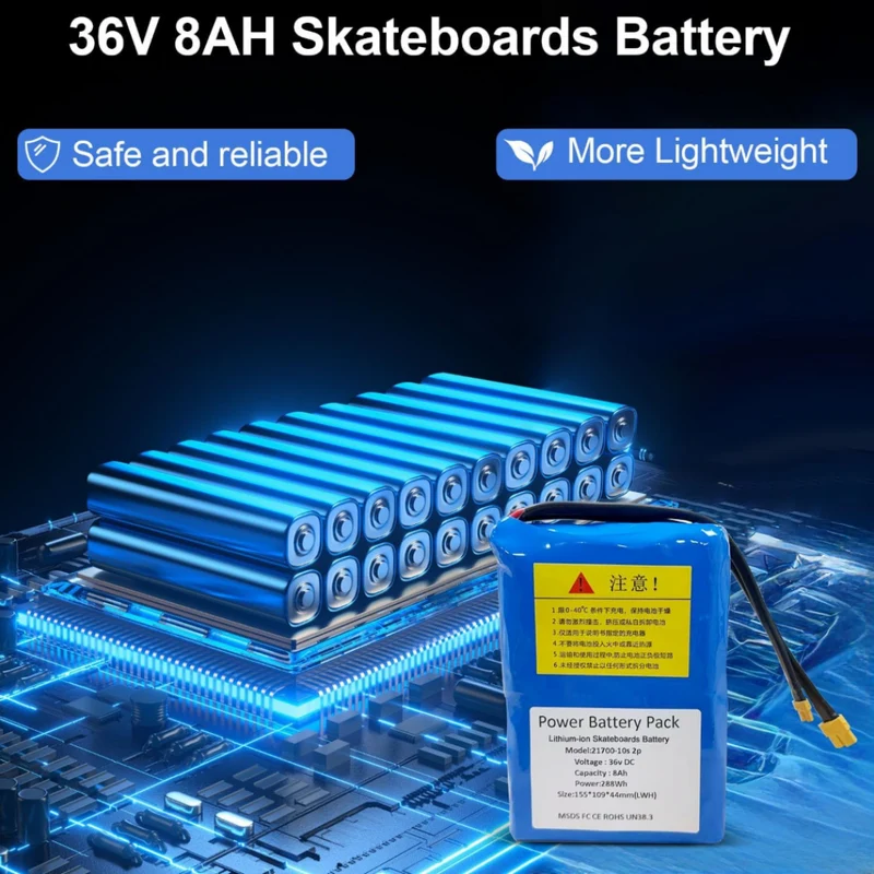 KEEPBATT 36V 8Ah Battery for Meepo V5ER MINI5 ER Electric Skateboard