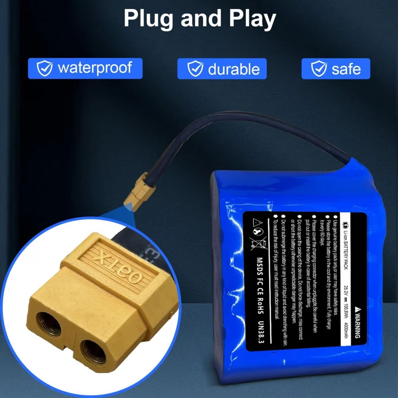 25.2V 4Ah Rechargeable Replacement Battery for Jetson-Rave Hoverboard