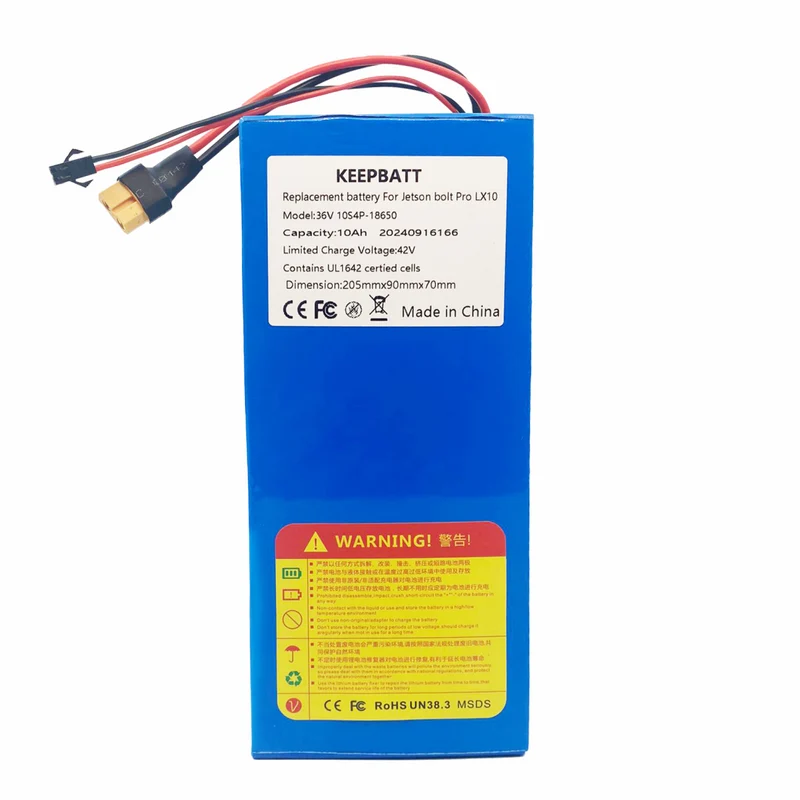 36V 10Ah Replacement Battery for Jetson Bolt Pro LX10 LX12 E-Bike