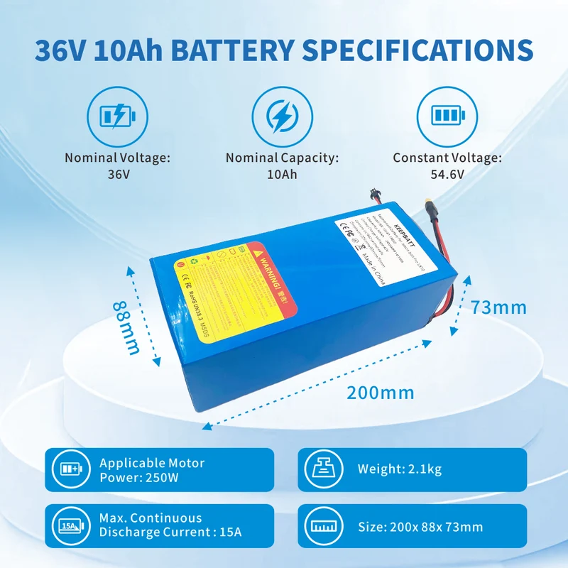 36V 10Ah Replacement Battery for Jetson Bolt Pro LX10 LX12 E-Bike