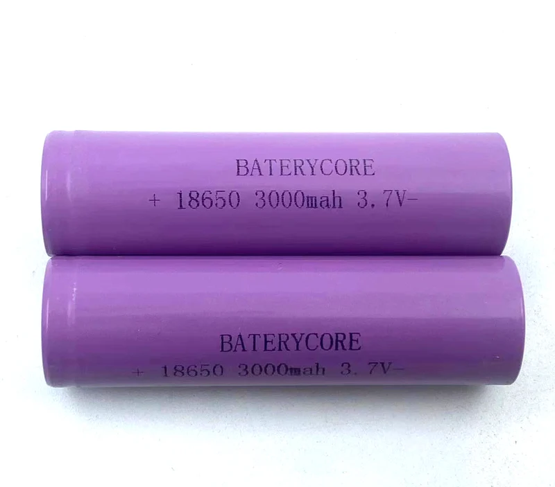 BATERYCORE 3.7V 3000mAh Lithium secondary batteries For Flashlight Headlamp
