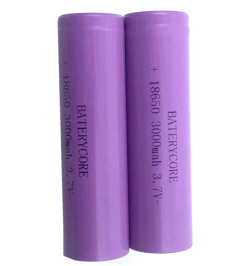 BATERYCORE 3.7V 3000mAh Lithium secondary batteries For Flashlight Headlamp