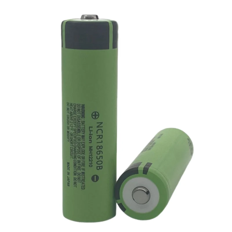 3.7V 3400mAh NCR18650B Pointed Top Lithium Battery for Flashlight no PCB