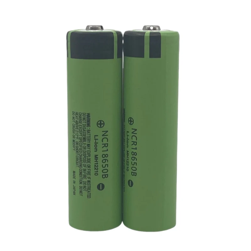 3.7V 3400mAh NCR18650B Pointed Top Lithium Battery for Flashlight no PCB