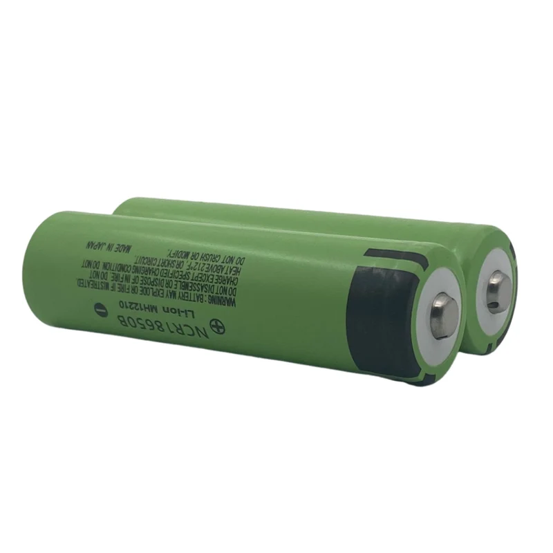 3.7V 3400mAh NCR18650B Pointed Top Lithium Battery for Flashlight no PCB