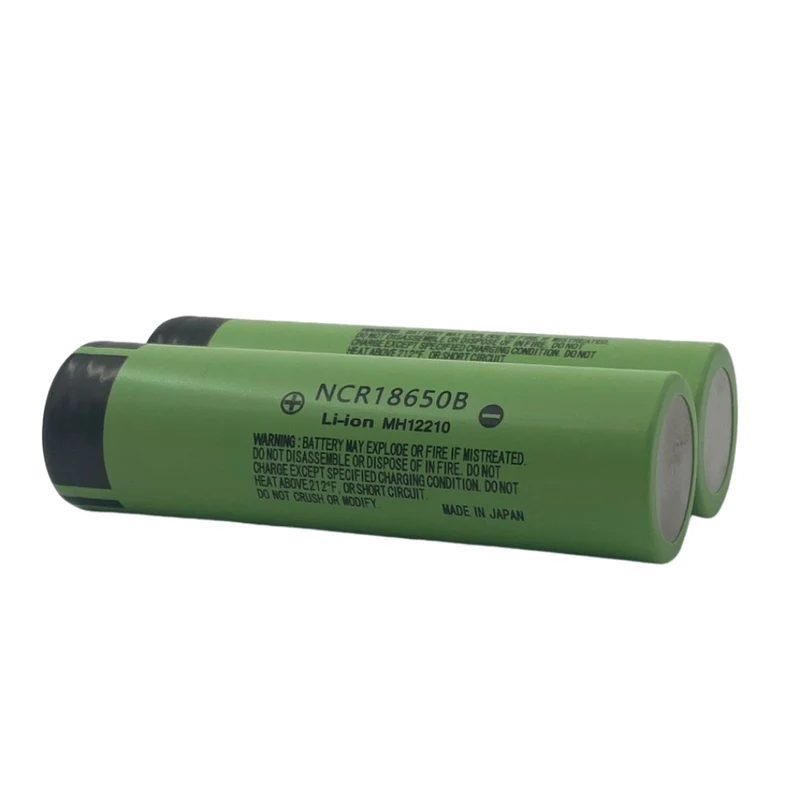 3.7V 3400mAh NCR18650B Pointed Top Lithium Battery for Flashlight no PCB