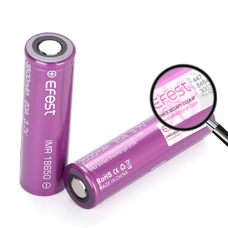 2pcs 18650 3.7V 3500mAh Li-Ion Battery Rechargeable for Power Bank Flashlight Lithium Battery Pack