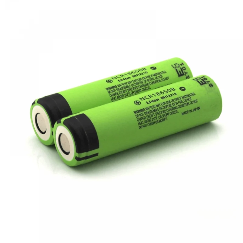 2PCS 3.7V 3400mAh NCR 18650B Li-ion Battery Flat Top 18650 Rechargeable Batteries