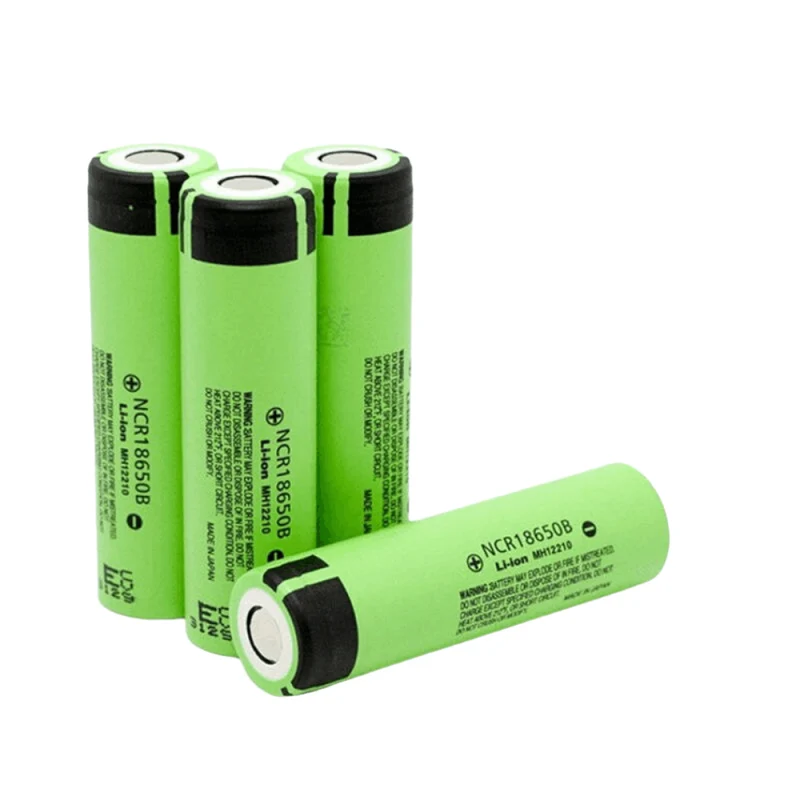 2PCS 3.7V 3400mAh NCR 18650B Li-ion Battery Flat Top 18650 Rechargeable Batteries