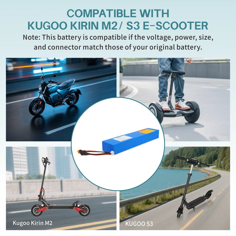 KEEPBATT Rechargeable 36V 7.5Ah Replacement Battery Pack for KUGOO KIRIN M2 S3 E-Scooter