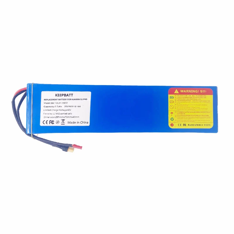KEEPBATT 36V 7.5Ah Replacement Battery Pack for KuKirin S1 PRO E-Scooter