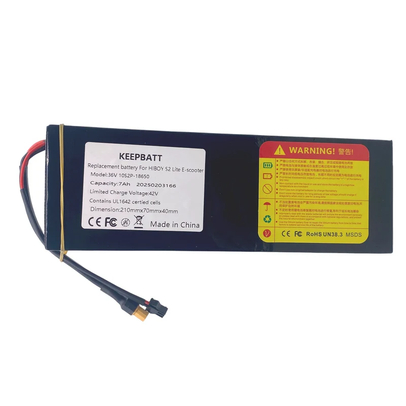 KEEPBATT 36V 7Ah Replacement Battery Pack For Hiboy S2 Lite E Scooter