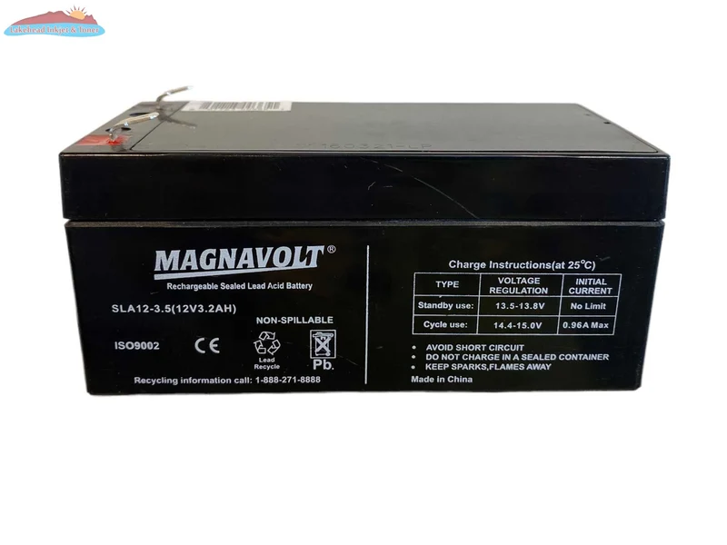Magnavolt 12V/3.2AH (3.5AH) Sealed Lead Acid Battery