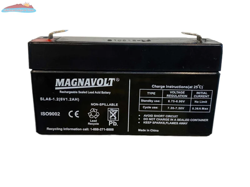 Magnavolt 6V/1.2AH Sealed Lead Acid Battery