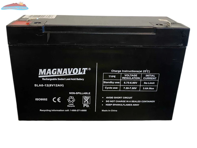 Magnavolt 6V/12AH Sealed Lead Acid Battery