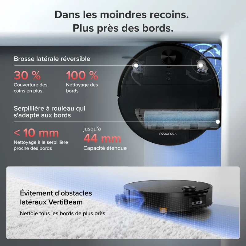 Roborock Saros 20 Flow Complete - Système autonettoyant pressurisé SpiraFlow™ 2.0