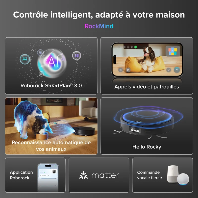 Roborock Saros 20 Flow Complete - Système autonettoyant pressurisé SpiraFlow™ 2.0