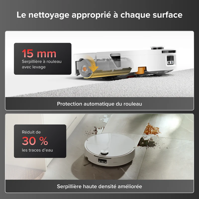 Roborock Saros 20 Flow Complete - Système autonettoyant pressurisé SpiraFlow™ 2.0