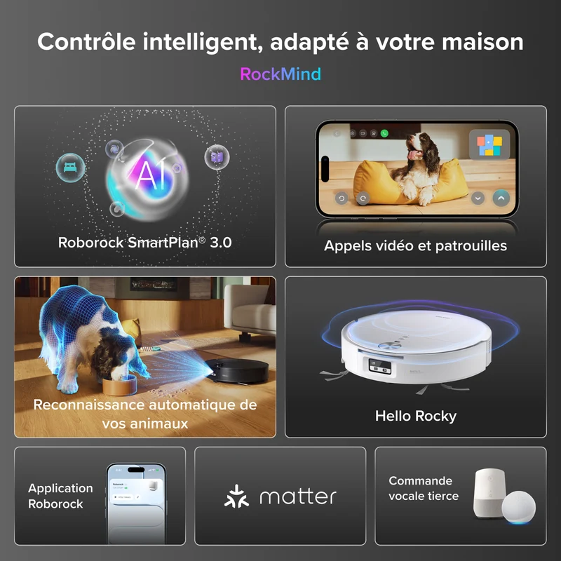 Roborock Saros 20 Flow Complete - Système autonettoyant pressurisé SpiraFlow™ 2.0