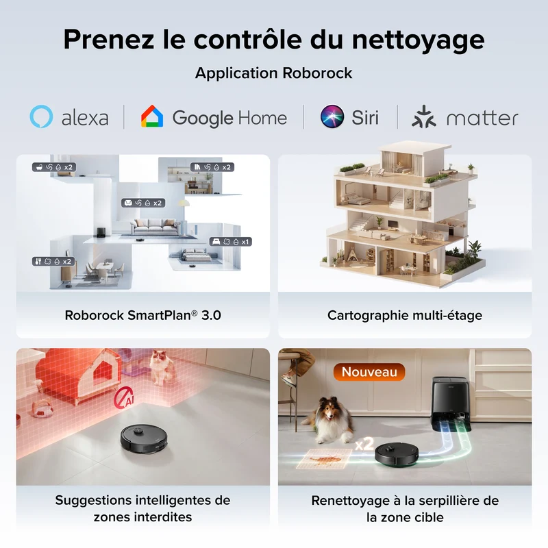 Aspirateur robot Roborock Qrevo 2 Pro avec retrait automatique des serpillières