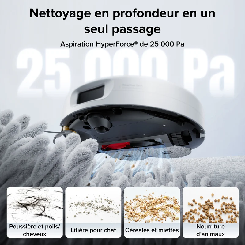 Aspirateur robot Roborock Qrevo 2 Pro avec retrait automatique des serpillières