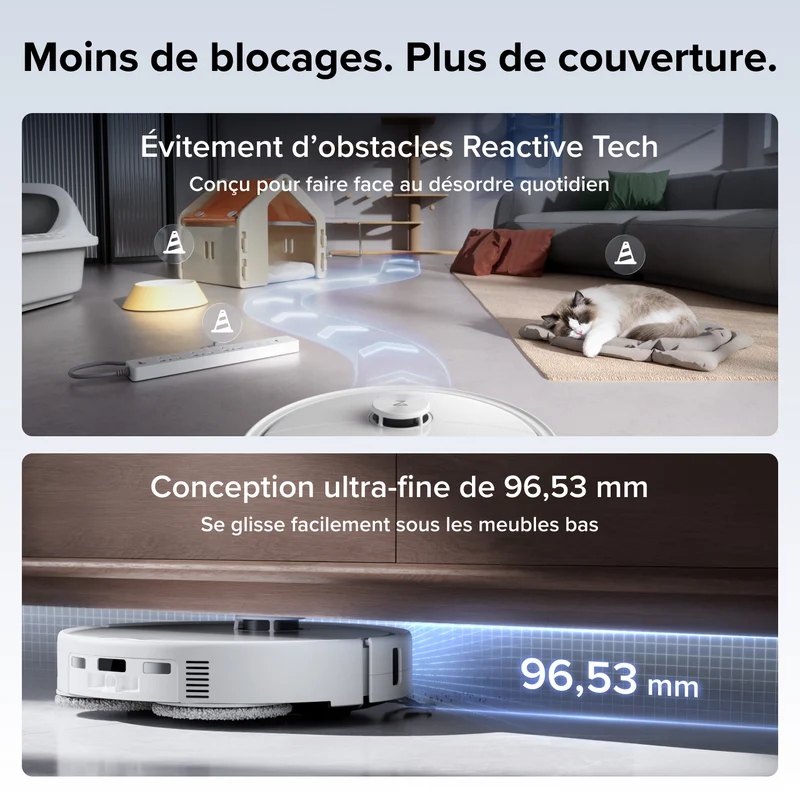 Aspirateur robot Roborock Qrevo 2 Pro avec retrait automatique des serpillières