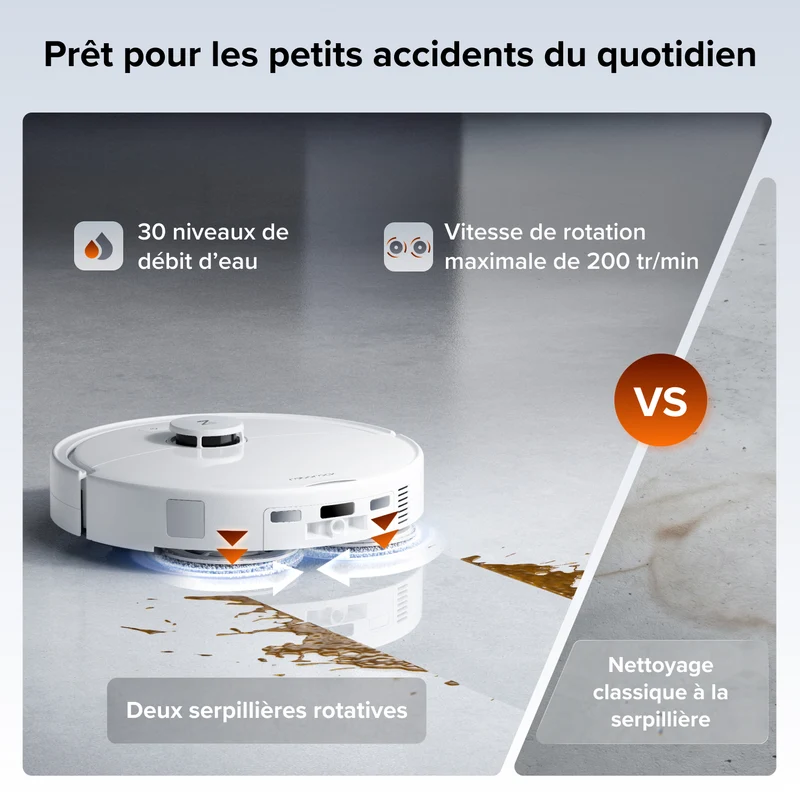 Aspirateur robot Roborock Qrevo 2 Pro avec retrait automatique des serpillières