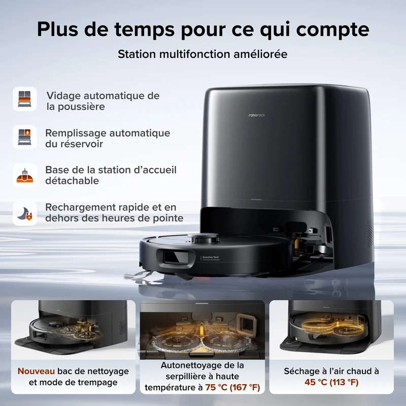 Aspirateur robot Roborock Qrevo 2 Pro Set avec retrait automatique des serpillières