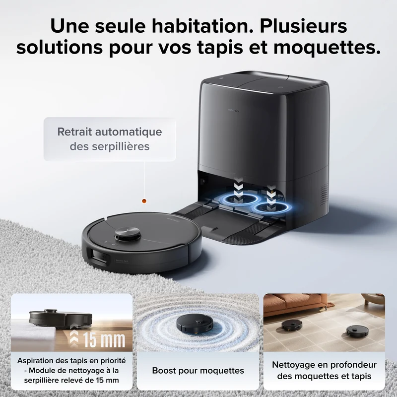 Aspirateur robot Roborock Qrevo 2 Pro Set avec retrait automatique des serpillières