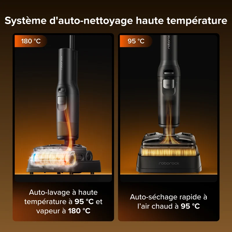 Aspirateur laveur Roborock F25 Steam Set avec vapeur et auto-nettoyage haute température