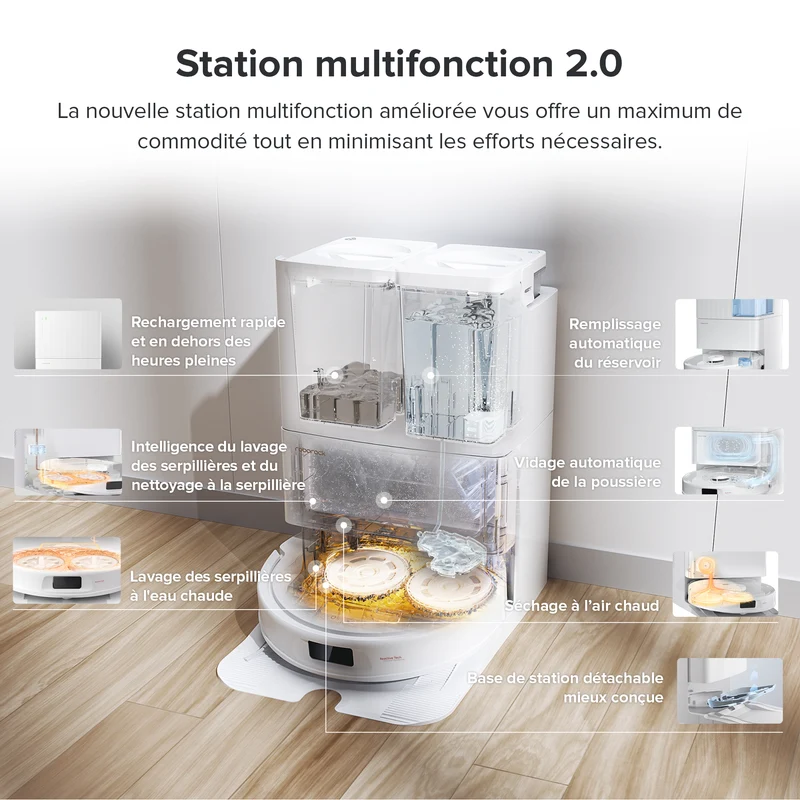 [Reconditionné] Roborock Qrevo Pro robot aspirateur laveur avec station multifonction 2.0
