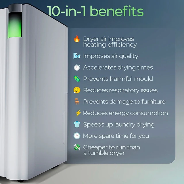 Avalla X-350 12L energy efficient dehumidifier & air purifier combo - for multi rooms