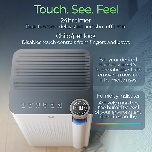 Avalla X-350 12L energy efficient dehumidifier & air purifier combo - for multi rooms