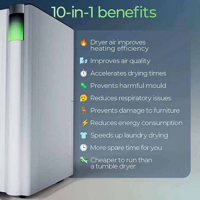 Avalla X-300 10l Energy Efficient Dehumidifier With Clothes Drying Mode