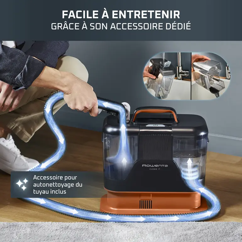 Rowenta Shampouineuse Détacheur Clean It 400W