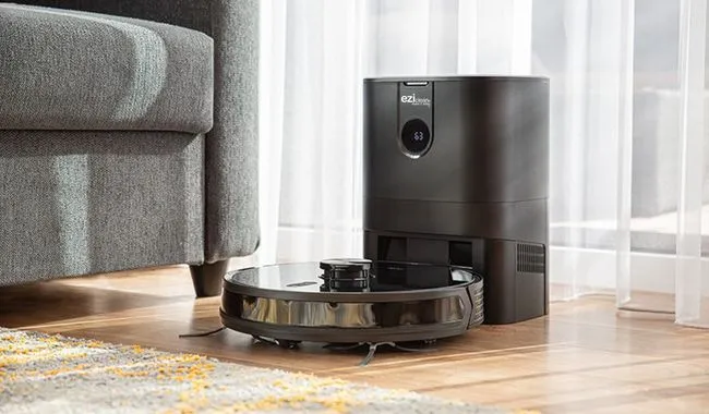 Eziclean Robot aspirateur laveur avec base aspirante I-Bot Z7 Smart