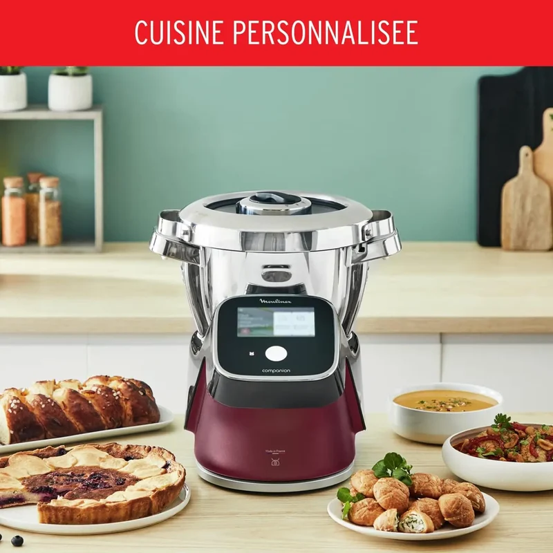 Moulinex Robot cuiseur i-Companion Touch Pro Noir (HF93D810)
