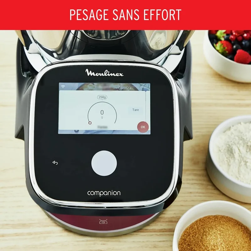 Moulinex Robot cuiseur i-Companion Touch Pro Noir (HF93D810)