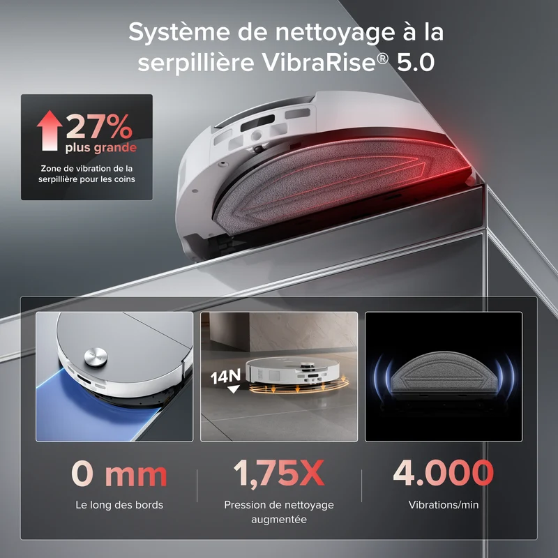 Roborock Saros 20 Sonic Aspirateur robot avec la toute nouvelle station RockDock®