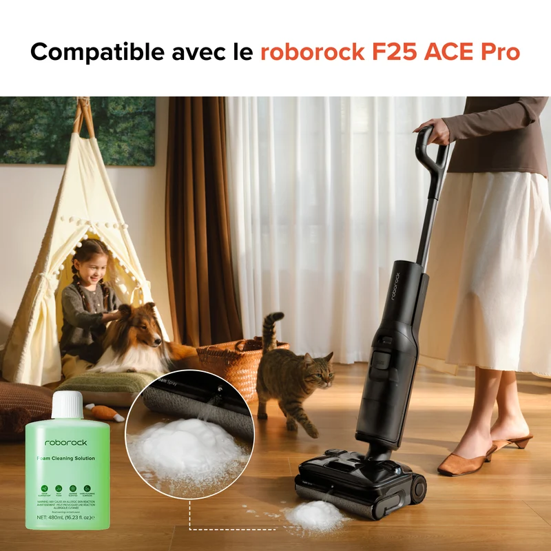 Roborock Solution Nettoyante Moussante 480 ml pour F25 ACE Pro