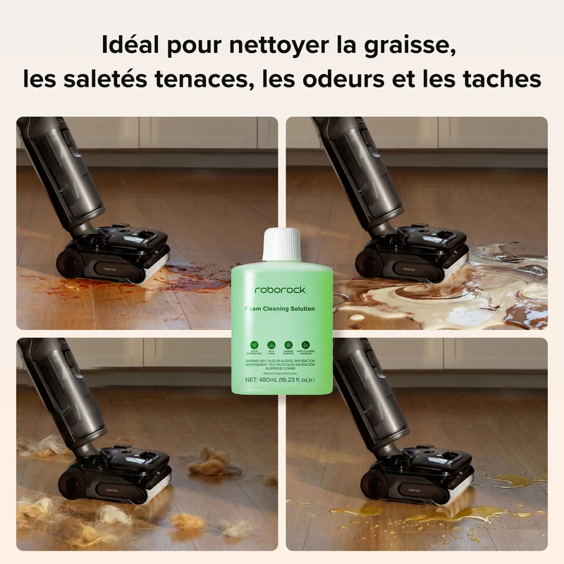 Roborock Solution Nettoyante Moussante 480 ml pour F25 ACE Pro
