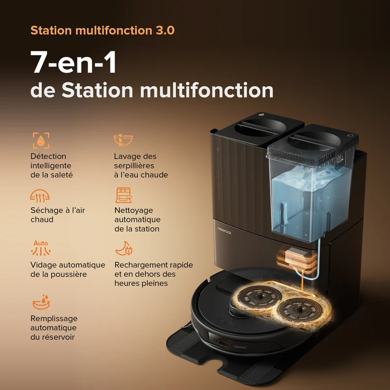 Roborock Qrevo Master Set robot aspirateur laveur avec station multifonction 3.0