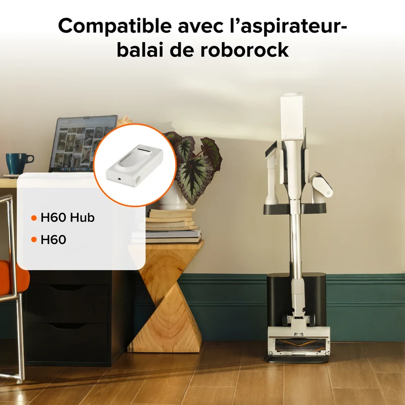 Batterie lithium-ion 8 cellules 2500 mAh pour H60 Hub Pro/H60 Pro – Grande capacité pour une autonomie prolongée, compatible avec les aspirateurs à main sans fil