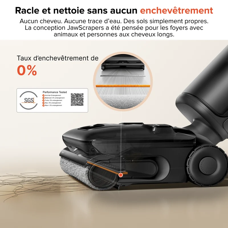 Aspirateur laveur Roborock F25 ACE Pro avec nettoyage JetFoaming™