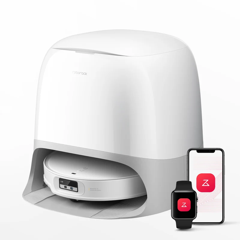 Roborock Qrevo CurvX robot aspirateur laveur ultrafin 7,98 cm avec puissante de 22 000 Pa