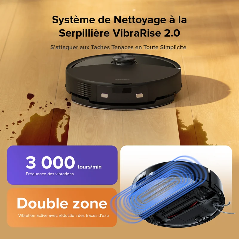 Roborock Q10 S5 robot aspirateur laveur de VibraRise 2.0 avec aspiration de 10 000 Pa