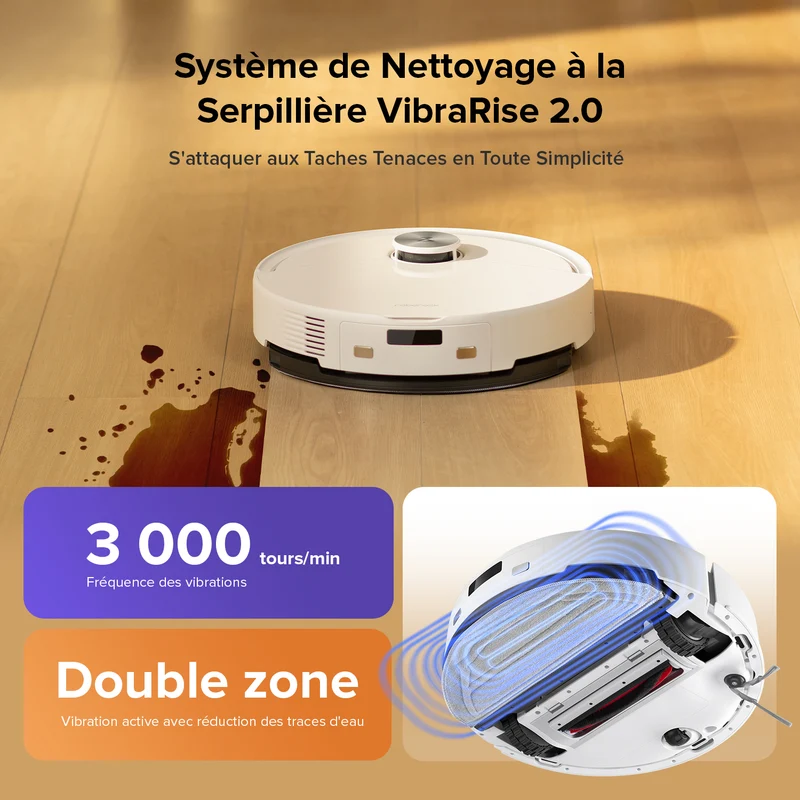 Roborock Q10 S5 robot aspirateur laveur de VibraRise 2.0 avec aspiration de 10 000 Pa